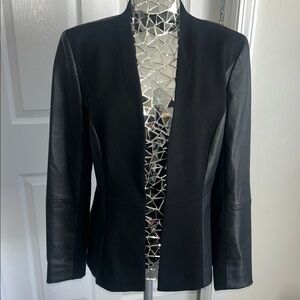 Classiques Entier Black Leather Women's Blazer M
